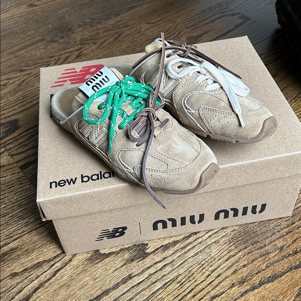 New Balance X Miu Miu 530 SL faded suede mules - Picture 10 of 16